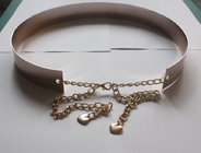 5cm Tkanina Paski dla kobiet, moda blacha metaliczny lustro z pasa głównego łańcucha