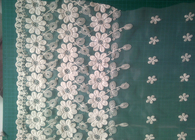 Odzież ślubna Cotton haftowane kwiaty koronki tkaniny, Party Dress Mesh