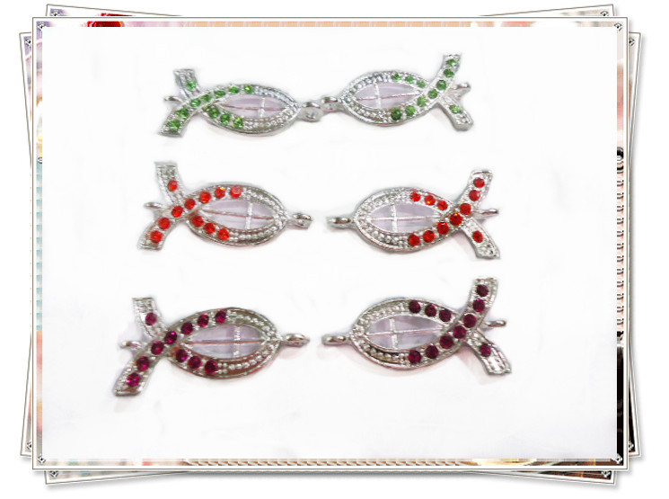 Multicolor Kryształ Ryby Charm wisiorek Handmade Naszyjnik Biżuteria Making
