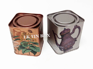 Spersonalizowane Langdon Tea Square Tin Box do herbaty ziołowej Metal Storage Damp Resistant