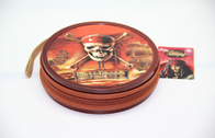 Recyklingowi Zipper Okrągły Metal Tin CD Case Piraci z Karaibów