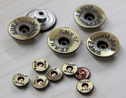 Brass / Aluminium matowe Niestandardowe Odzież Przyciski Okrągły dżinsów