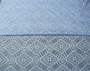Geometryczna, królewska, niebieska bawełniana tkanina nylonowa z siatki na noc SYD-0004