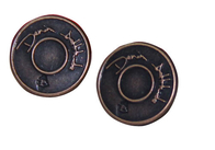 3D Niestandardowe przyciski odzieżowe Personalizowane logo Antyczne mosiądz tłoczone logo