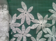 haftowane bawełniana siatka rozpuszczalna w wodzie koronki tkaniny, wzór kwiatowy do formalnego stroju