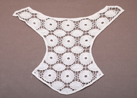 Biały klienta Hand Made Haft Cotton Crochet lamówki obroża dla Apparels