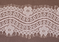 Kobiety Ivory Wave Flower Crochet Lace Przycinanie rzęsa do tkanin