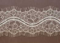 Lady Biały Wave Crochet Lace Nylon rzęs trymowania do tkanin