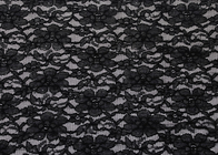 Czarny Czarny żakardowe Nylon spandex haftowane koronki przycięcia Kobiety Dress Fabric