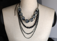 Kobieta OEM Spersonalizowane łańcuchowe Ręcznie Naszyjniki z Blue Pearl