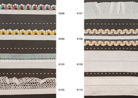 Tkaniny bawełnianej tkaniny Kolorowy przewodowy elastycznej koronki wstążki Odzież taśmowe