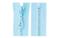 4 # plastikowe diamentowe Open-end Zipper Dla odzieży o błyszczącej Zęby