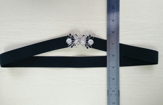 OEM / ODM Butterfly elastyczny pas tkaniny Chain Pasy dla kobiet w czerni