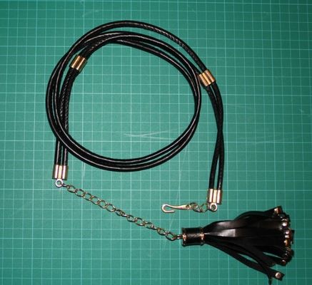 Czarny frędzle PU łańcuszek talia, 1.5cm pasy tkaniny dla kobiet metalu i PU