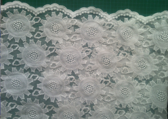 80cm organza haftowane koronki bawełnianej tkaniny na suknie ślubne
