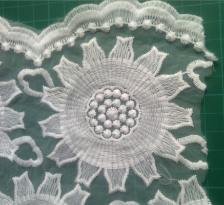 80cm organza haftowane koronki bawełnianej tkaniny na suknie ślubne
