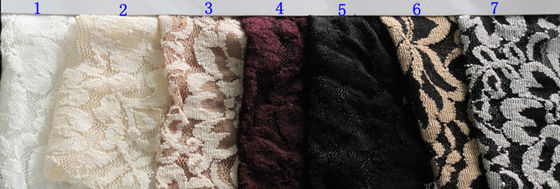 Niestandardowy kwiat nylon elastycznej koronki tkaniny do tapicerki OEM / ODM CY-LW0790