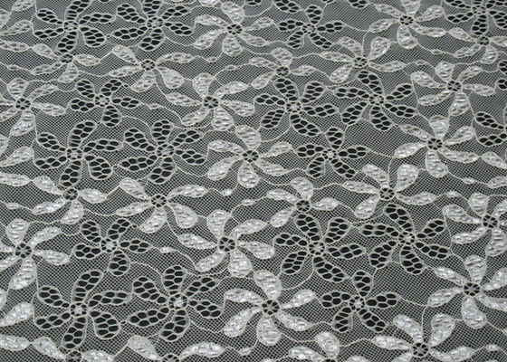 90% Nylon + 10% elastan Kwiat Elastyczny Koronkowy materiał na bieliznę CY-LW0795