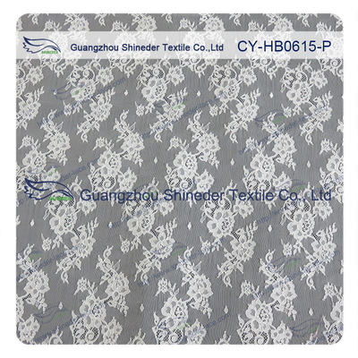 Chantilly Lace Fabric Koronkowa zasłówka do sukni damskiej, biała i szara