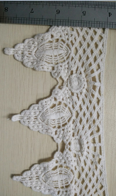 Off Biała Bawełniana ozdobnej koronki Chantilly Lace Fabric trymowania 15cm