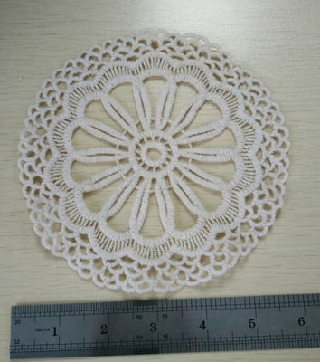 Natural Color Koło patch ozdobnej koronki trymowania Qmilch rozpuszczalny w wodzie koronki