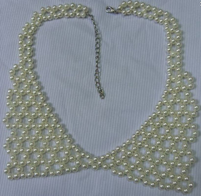 Instrukcja Perły dekolt Champagne Embellished wymienny Fałszywe Frezowanie Collar