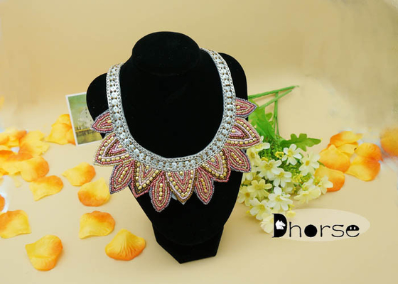 Dekoracyjne cyrkonie Seed Bead Collar Naszyjnik, Naszyjnik Fashion Collar