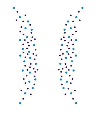 Kolorowe błyszczące Rhinestone ciepła przekazuje Księżyc Shape customed