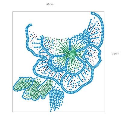 Transfery Wzór Flower Rhinestone ciepła Kolorowe z hot fix dla T Shirt
