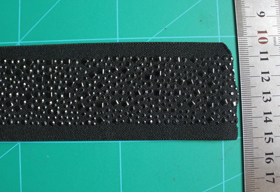 5cm czarne elastyczne pasy nylon i elastan Z Rhinestone