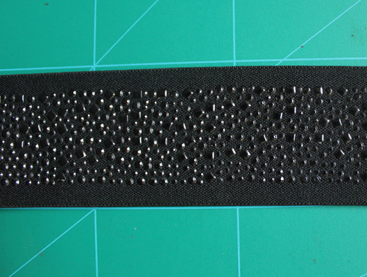 5cm czarne elastyczne pasy nylon i elastan Z Rhinestone