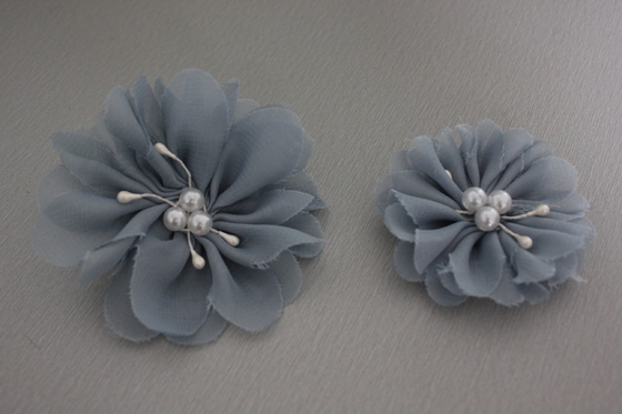 Szary sztuczny kwiat Gorset, Tkanina Kwiat Corsages Ekologiczne Woven