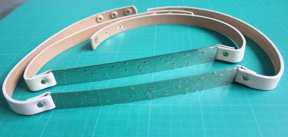 Niestandardowe 3cm złota metalowe pasy tkaniny Płyta mody dla kobiet, PU i Iron pas