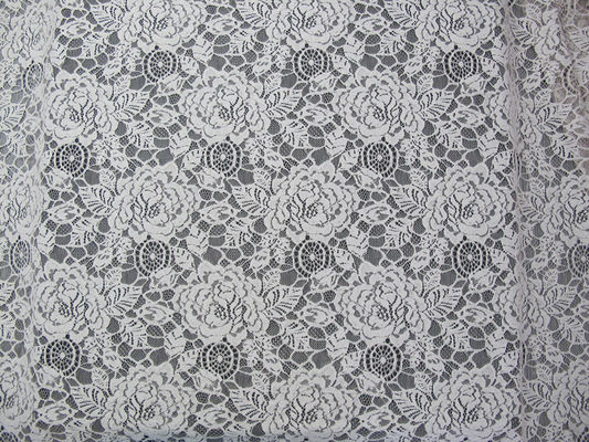Eco Friendly Cotton Nylon Flower Koronkowa tkanina biała na bluzkę OEM ODM