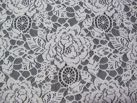 Eco Friendly Cotton Nylon Flower Koronkowa tkanina biała na bluzkę OEM ODM
