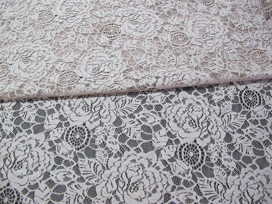 Eco Friendly Cotton Nylon Flower Koronkowa tkanina biała na bluzkę OEM ODM